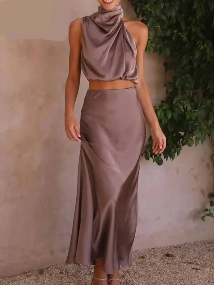 Stylish Satin Ensemble