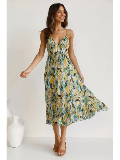 Boho Spaghetti Strap Sundress