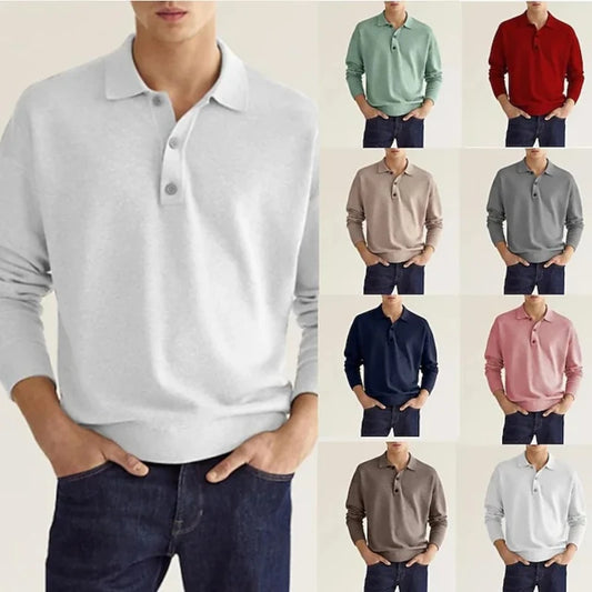 Men's Long-Sleeved Polo Shirt