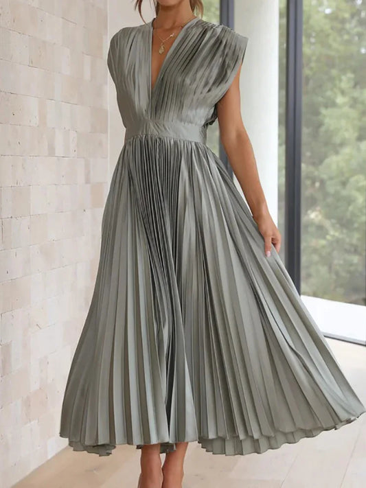 Maxi Dress with Deep V-Neck